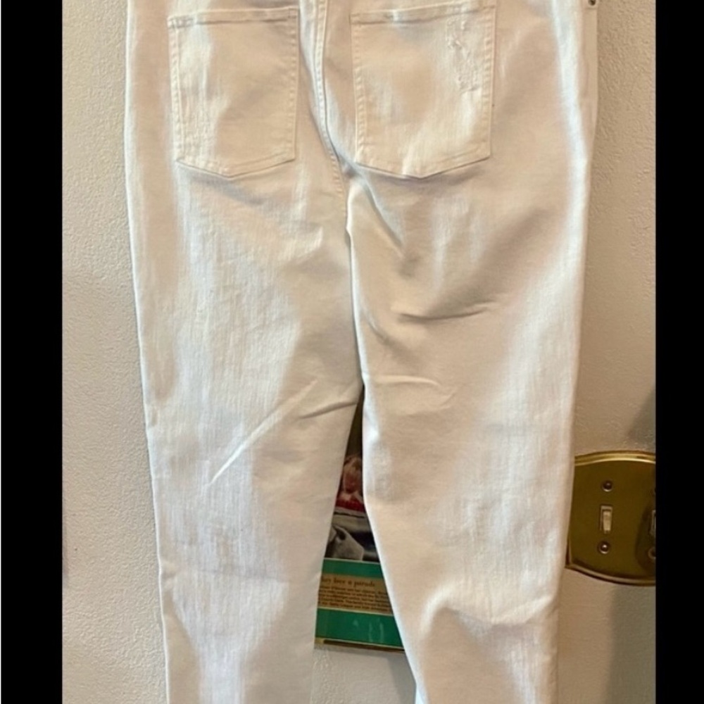 NWT SPANX DISTRESSED SKINNY White JEANS XL 14-16 - Picture 9 of 9
